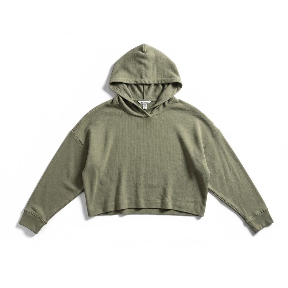 Athleta Sage Green Active athleisure yoga Cropped‎ Hoodie XL